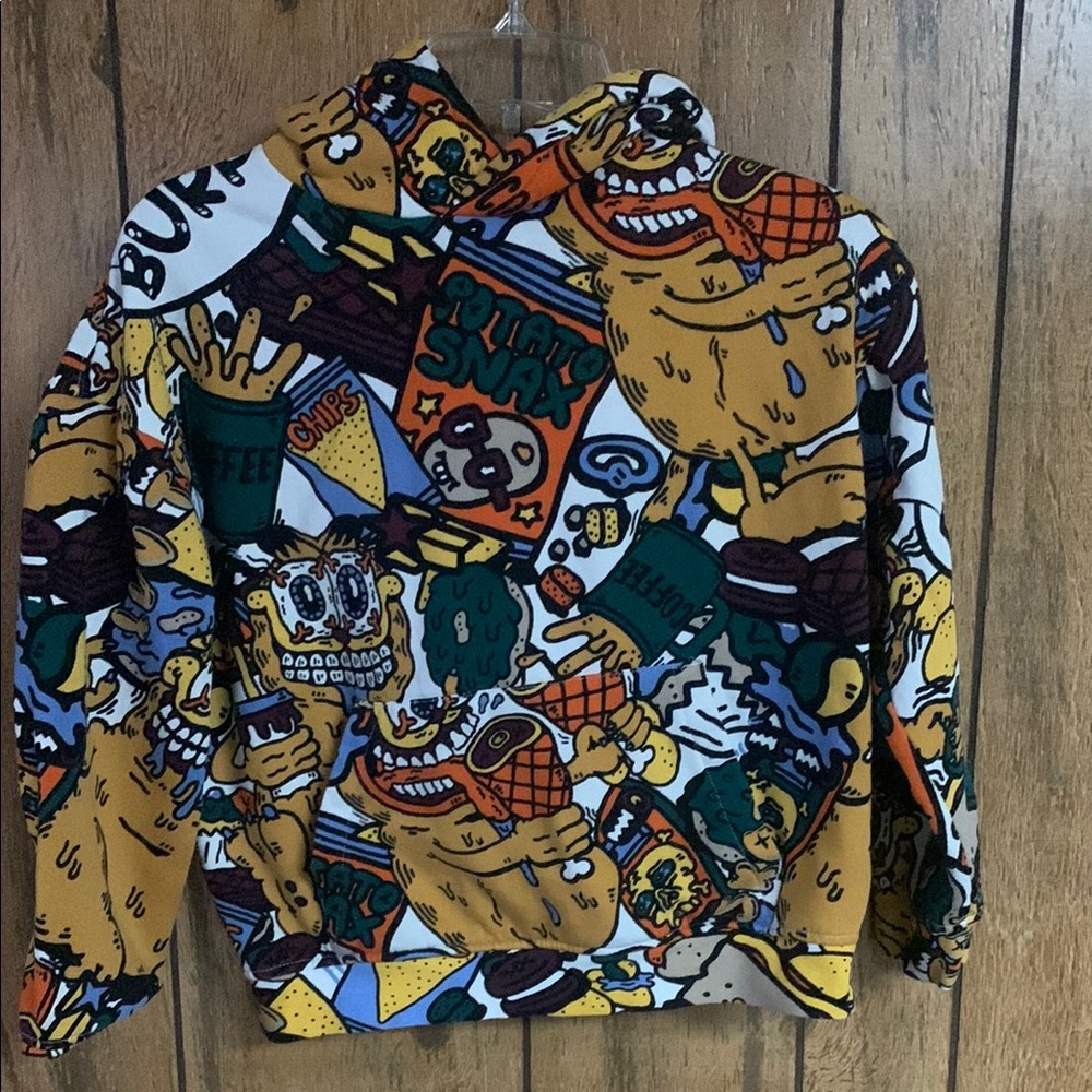 H&M Boys Graphic Garfield Hoodie Sz 12/14